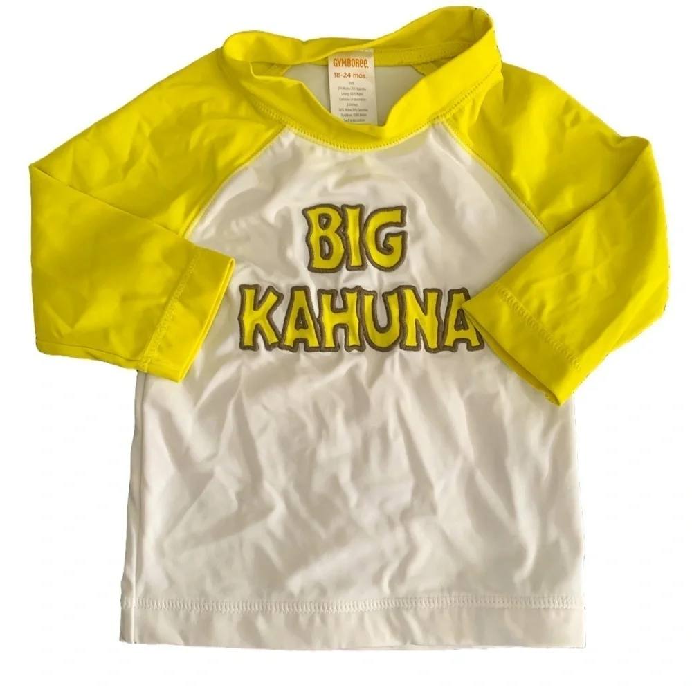 Gymboree Big Kahuna Yellow and White Swim Shirt